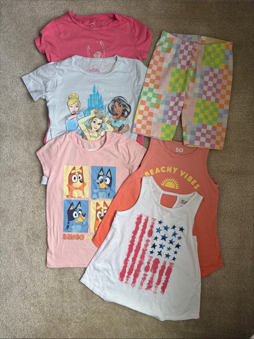 Girls Mixed Summer Tops & Shorts Bundle 
Size 7/8